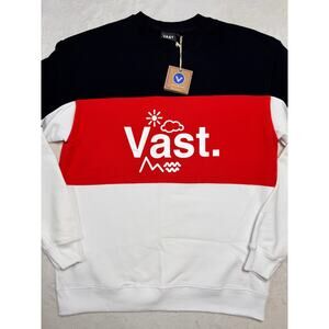 Vast Life Surf Crewneck Sweatshirt Eco-Futurism Kinetic Wear Logo Size L NWT